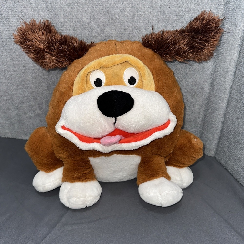 Play Face Pals Dog Plush Stuffed Animal Puppy Brown White Jay At Play Pillow Toy